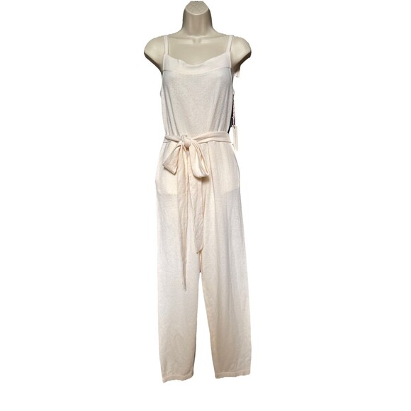 NWT LoveShackFancy Nala Size Small Cream Wool Cashmere Blend Jumpsuit Pockets - Picture 11 of 11